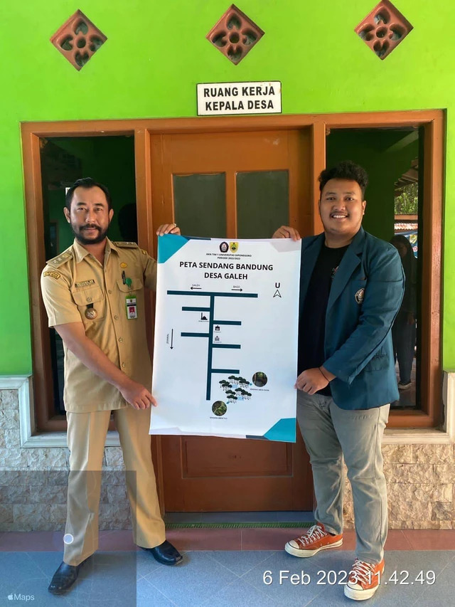 Dukung Potensi Wisata, Mahasiswa KKN UNDIP Membuat Peta Jalur Sendang Desa Galeh